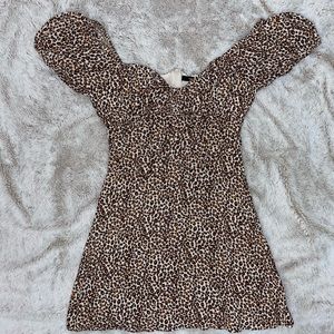 Leopard Print Mini Sun Dress